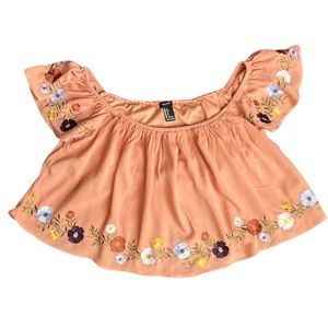 Forever 21 Off-the-Shoulder Crop Top